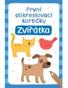 Uvnitř této krabičky najdete 12 jednoduchých kartiček-šablon navržených pro nejmenší děti tak, aby podle nich zvládly obkreslovat a vybarvovat zvířátka.